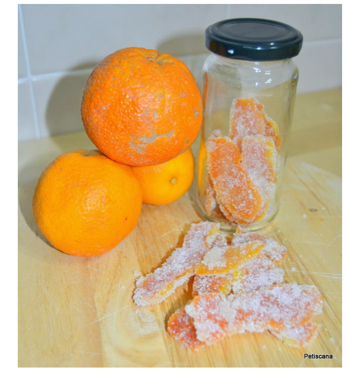 Casca doces de laranja (cristalizadas)