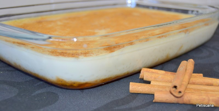 Arroz doce com caramelo