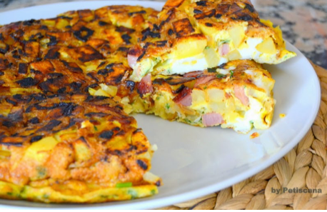 Tortilha de batata e presunto