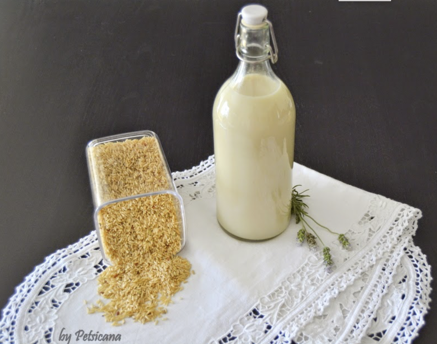 Leite de arroz e aveia