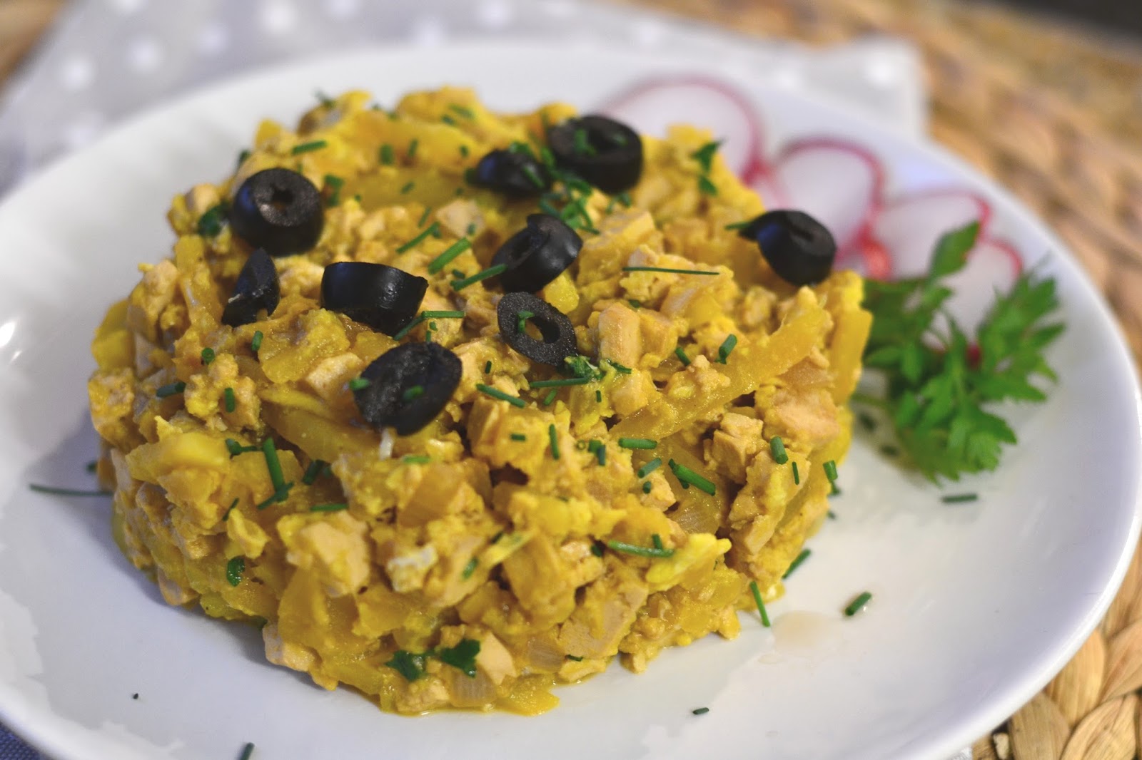 Tofu à Brás (Com batata doce e sem frituras)