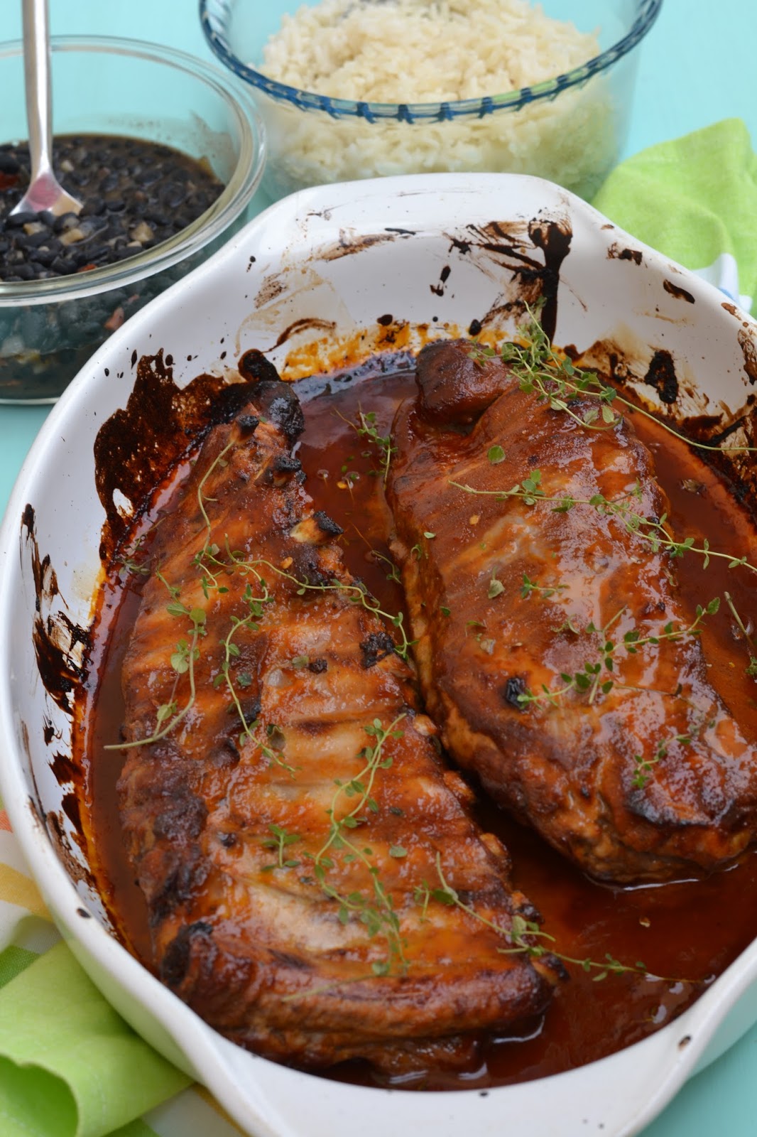 Piano no forno com molho barbecue