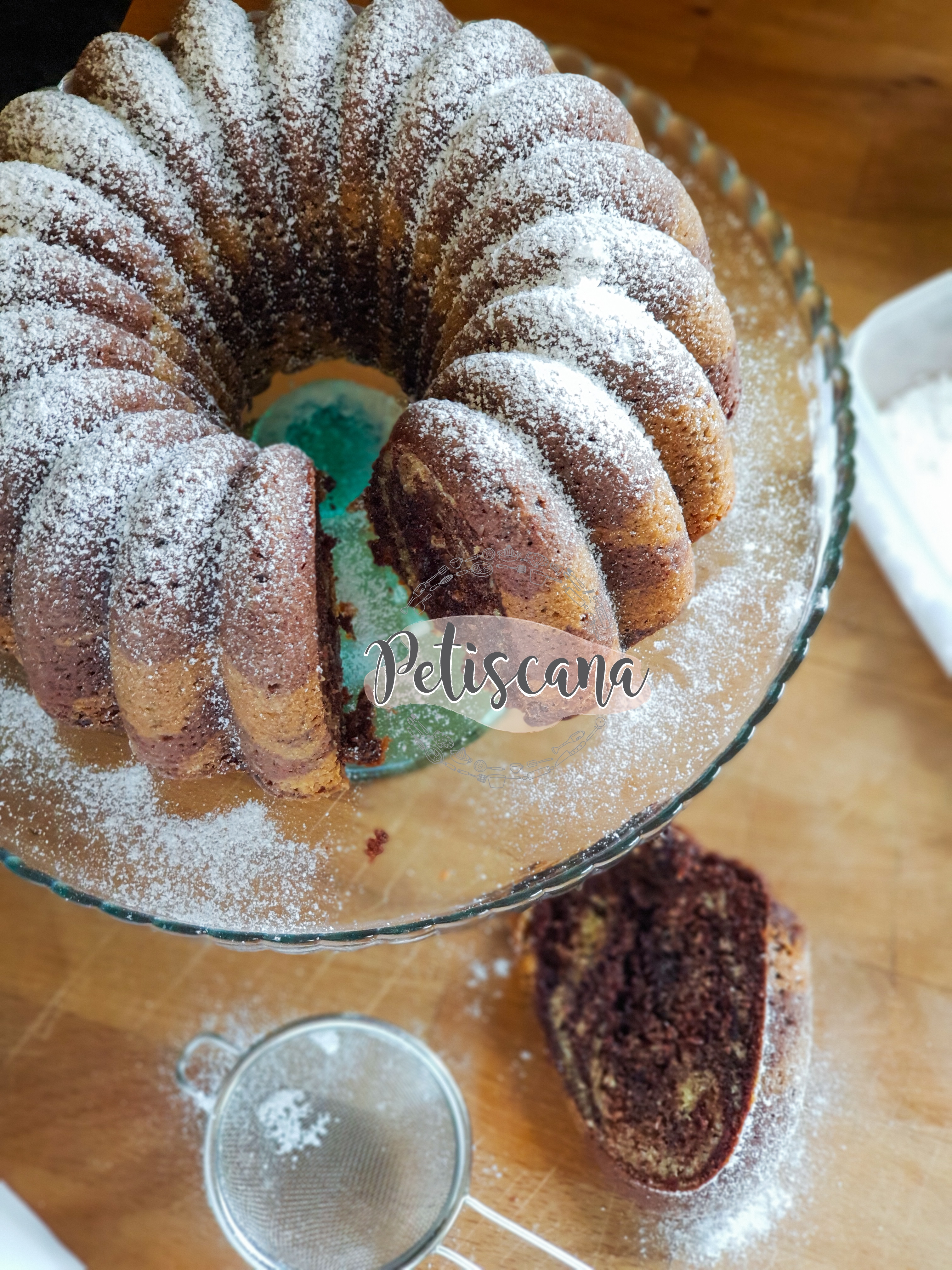 Bolo de chocolate mármore