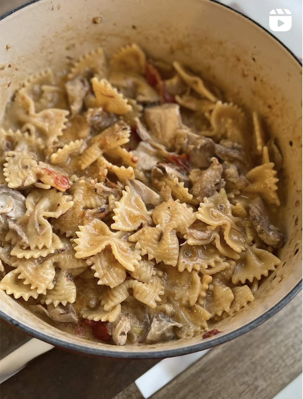 Massa com frango bêbado