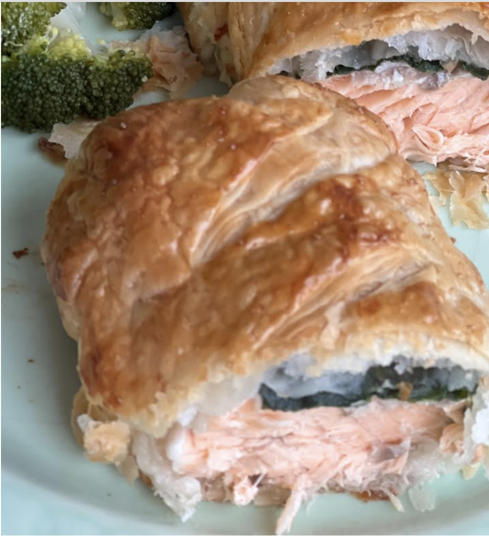 Trouxas de salmão e espinafres 🥬🐟