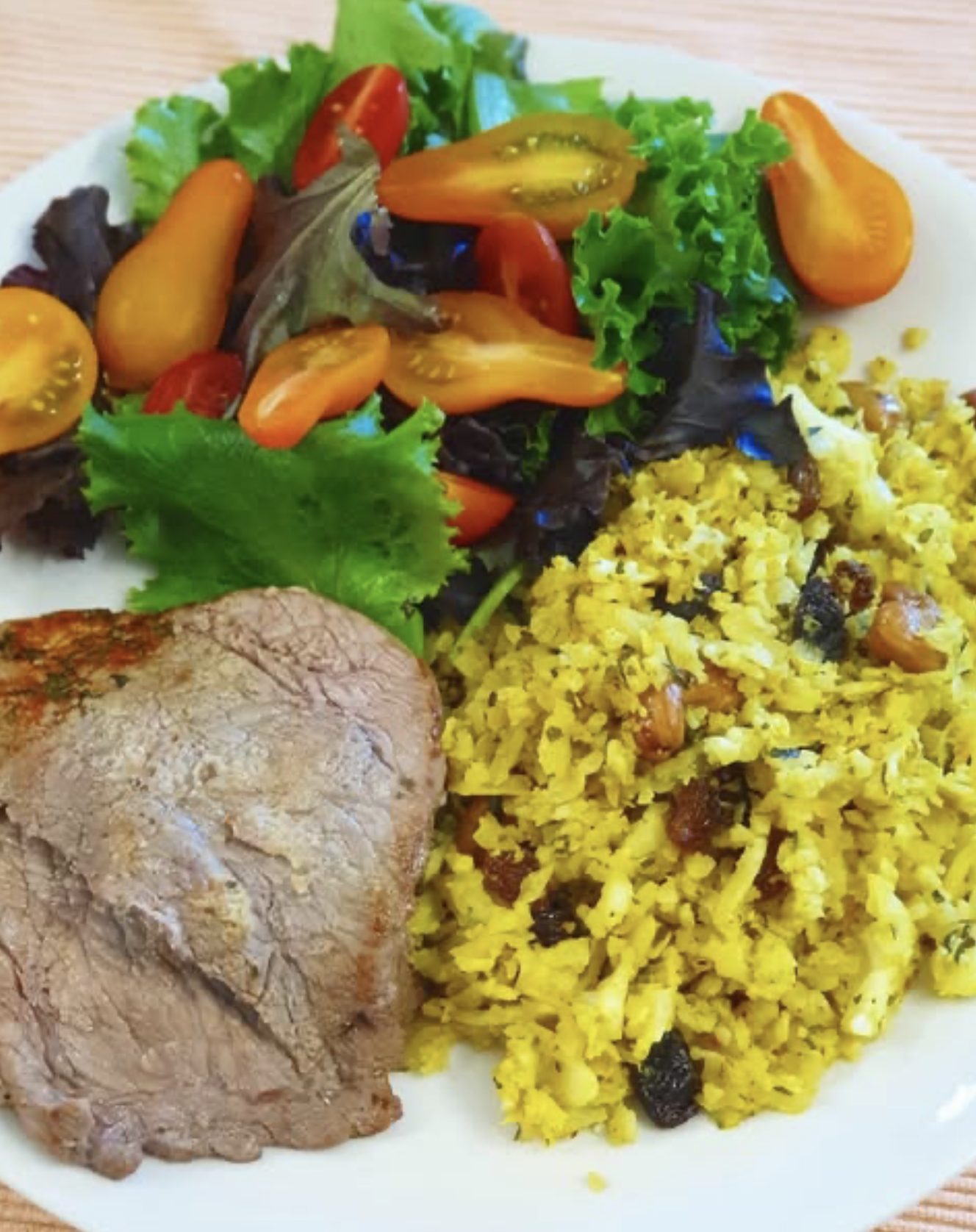 “Arroz” árabe de couve-flor