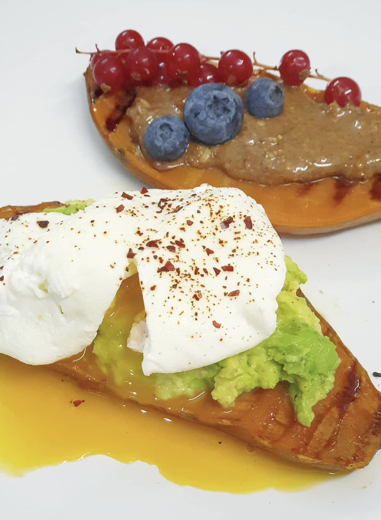 Tostas de batata doce