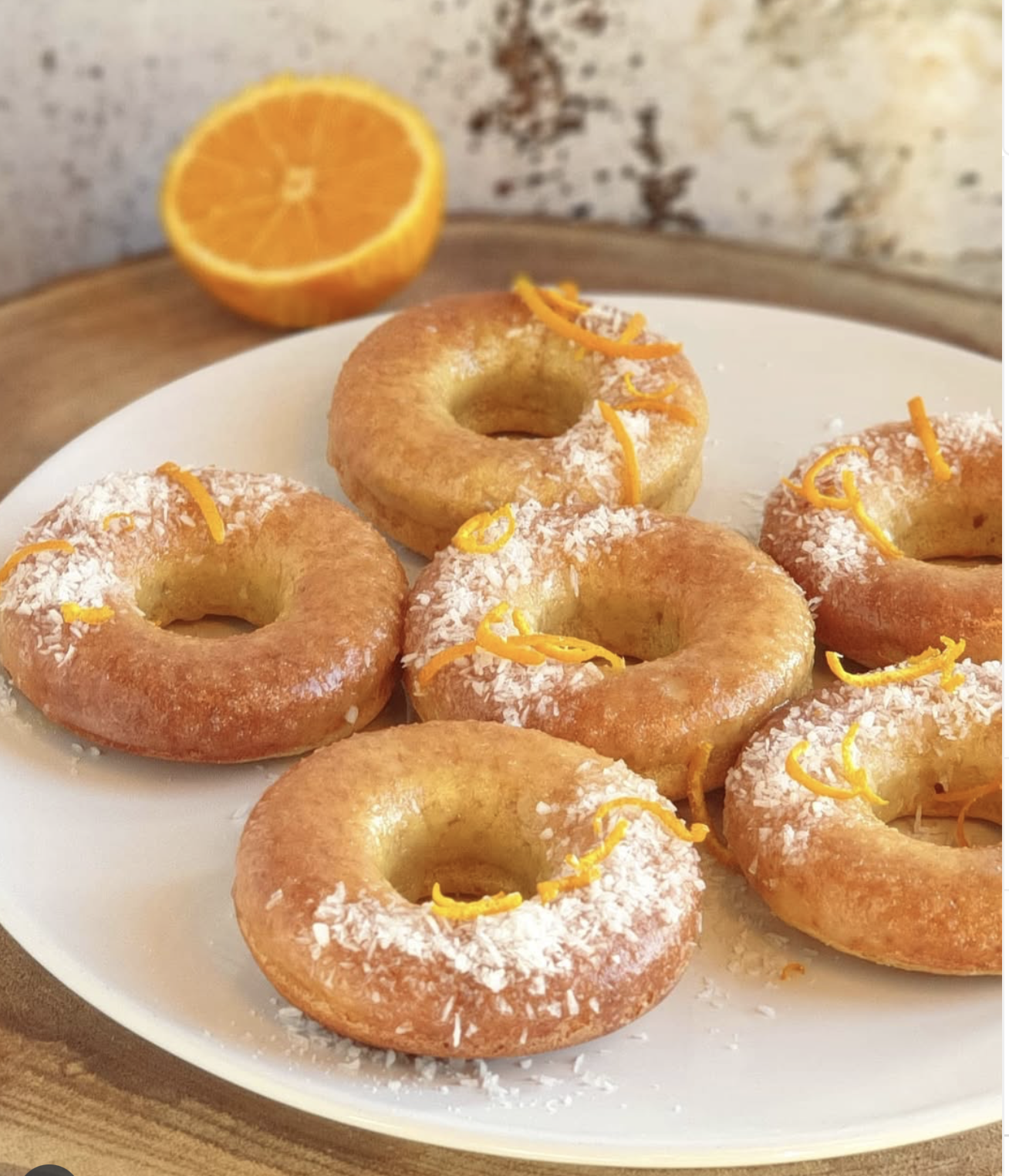 Donuts de laranja e côco