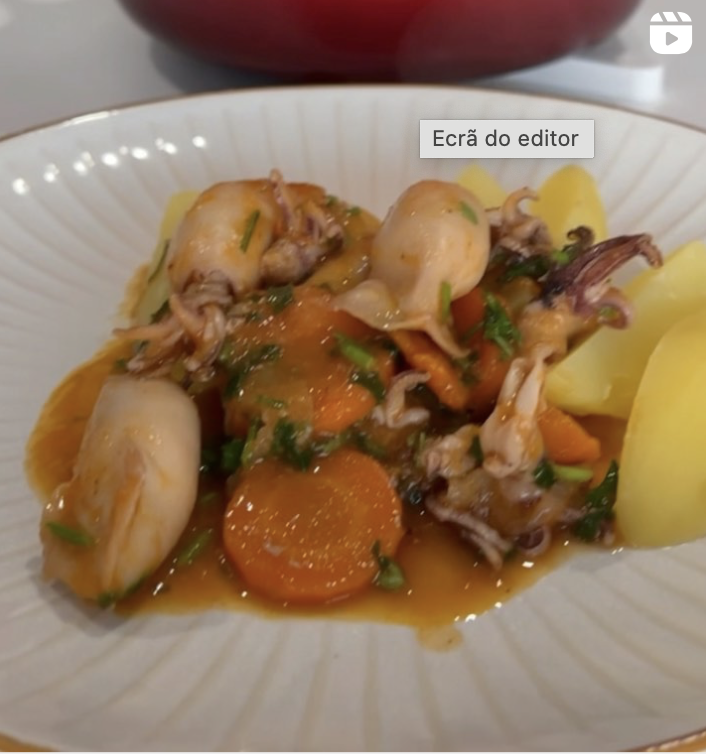 Lulinhas guisadas com batatas