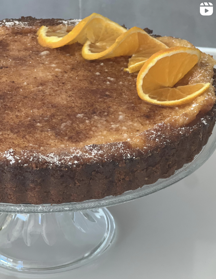Tarte queijada de laranja