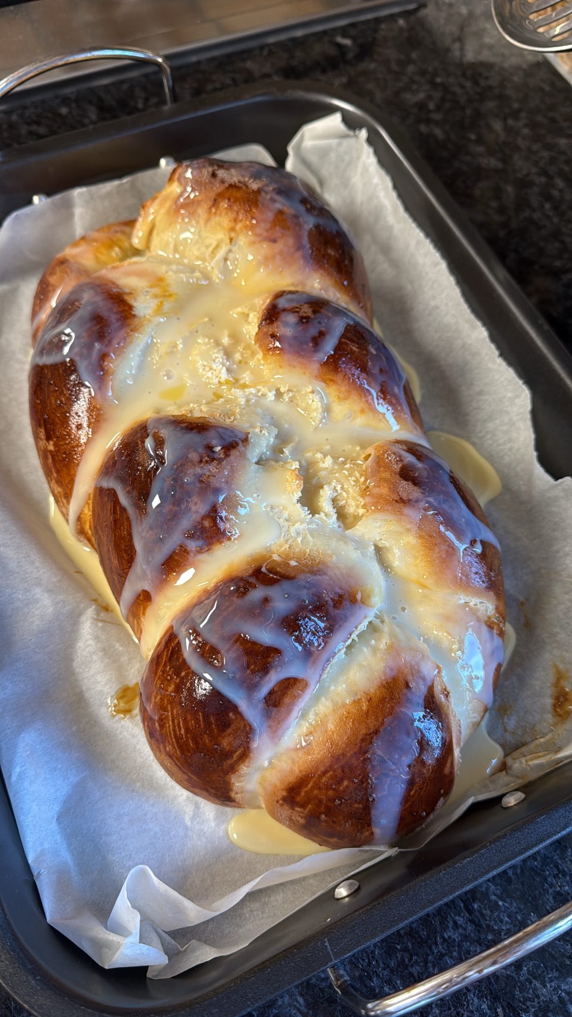 Trança recheada de côco